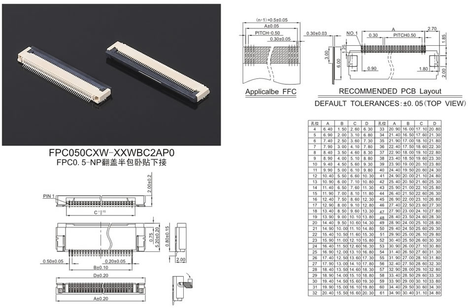 FPC连接器系列:19-1